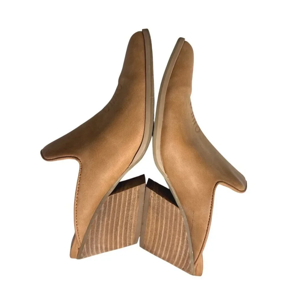 Dolce Vita Womens Kianti Tan Western Inspired Mule Block Heel Pointed Toe Size 7 - Picture 11 of 12